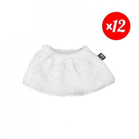 Nice Polti-Karcher Buharlı Temizleyici Uyumlu Lastikli Havlu Bez Seti 12li (NiceSet A PLUS)