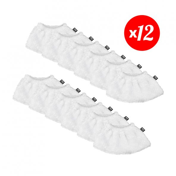 Nice Polti-Karcher Buharlı Temizleyici Uyumlu Lastikli Havlu Bez Seti 12li (NiceSet A PLUS) - 2