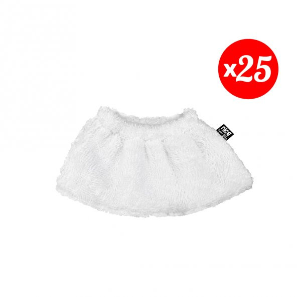 Nice Polti-Karcher Buharlı Temizleyici Uyumlu Lastikli Havlu Bez Seti 25li (NiceSet A PRO PLUS)