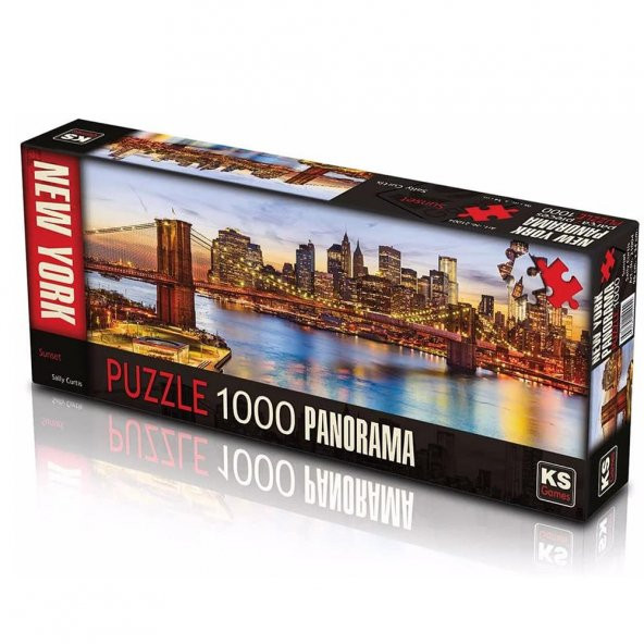 KS Panoramik Sunset New York 1000 Parça Puzzle