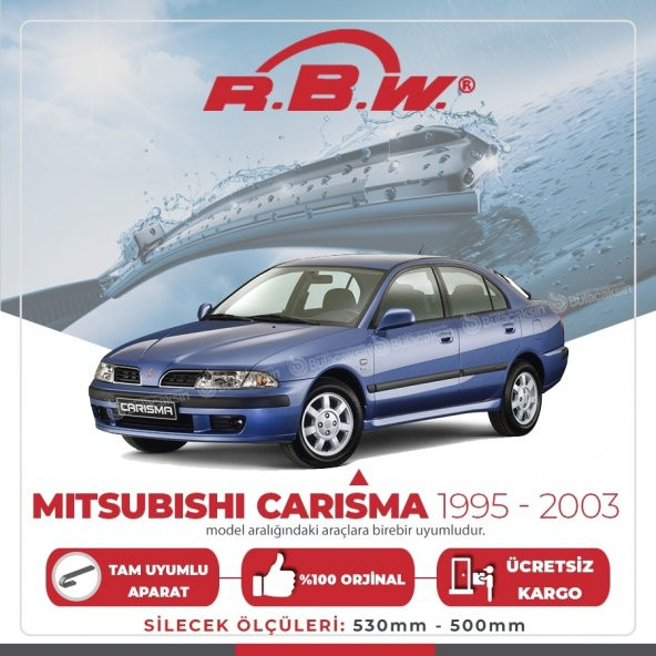 RBW Mitsubishi Carisma 1995 - 2003 Ön Muz Silecek Takımı