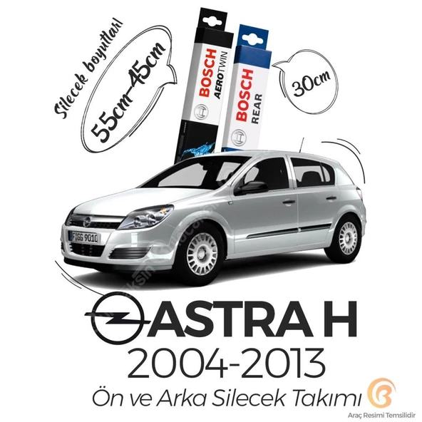 Bosch Aerotwin Ön-Arka Silecek Takımı Opel Astra H 2004 - 2013 ile uyumlu ürün görseli 1