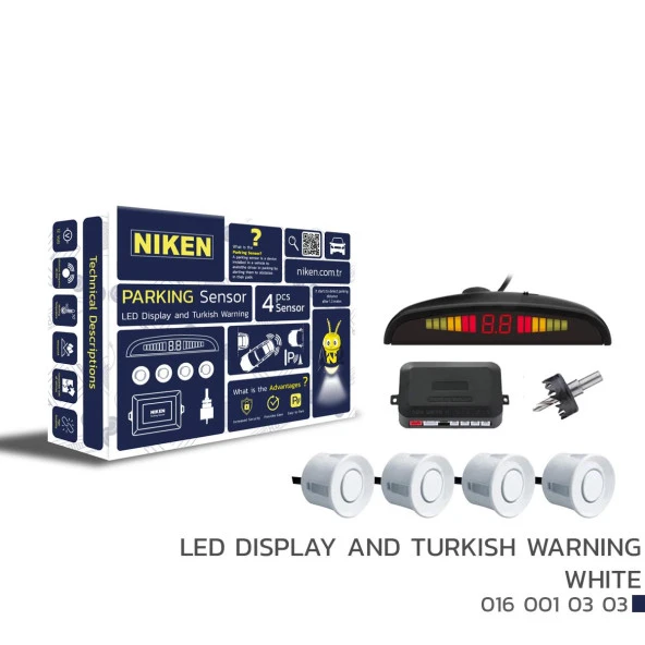 Niken Park Sensörü Ekranlı Türkçe Konuşan 22mm Beyaz
