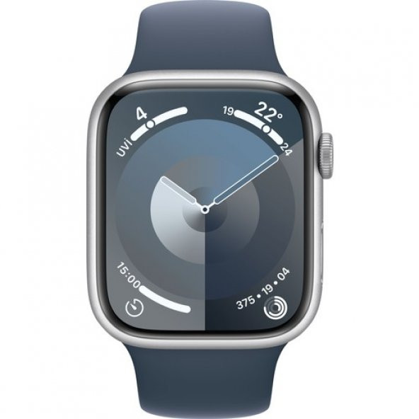 Apple Watch Seri 9 Gps 45MM Gümüş Rengi Alüminyum Kasa Spor Kordon - S/m MR9D3TU/A - 2