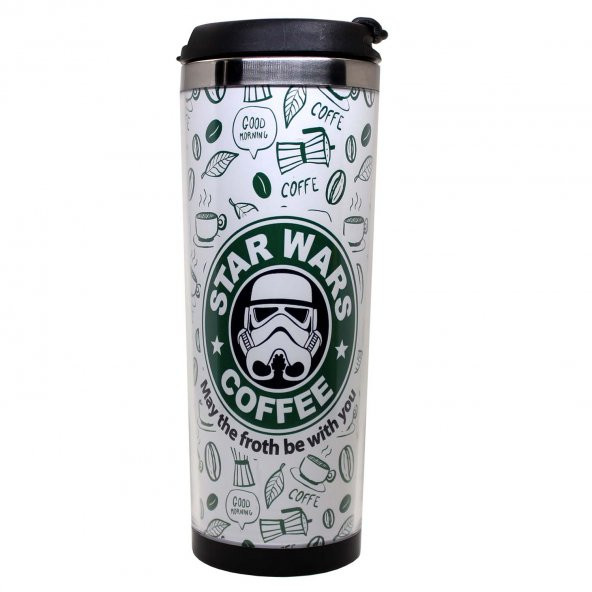 Star Wars Coffe Beyaz Termos Bardak