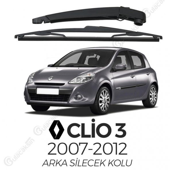 Renault Clio 3 2007 - 2011 Arka Silecek Kolu ve Silecek Seti