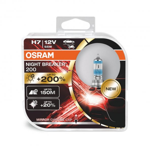 Osram Night Breaker 200 H7 Ampül 2 Adet -  200 Fazla Işık