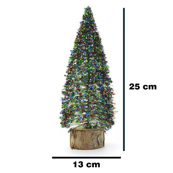 T.Concept Dekoratif Mini Yılbaşı Masa Süsü Yeni Yıl Yapay Noel Ağacı Yeşil 25 cm - 2