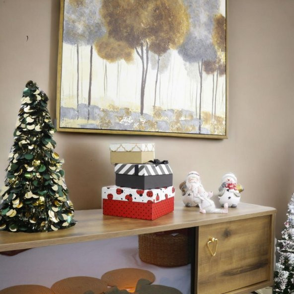 T.Concept Yılbaşı Masa Süsü Yeni Yıl Yapay Noel Ağacı Parlak Yeşil - 2