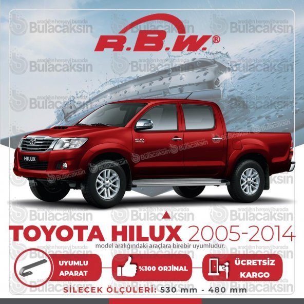 Toyota Hilux Muz Silecek Takımı (2005-2012) RBW