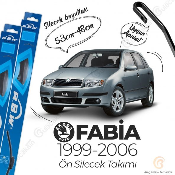 RBW Muz Silecek Takımı Skoda Fabia 1999-2006 ile uyumlu