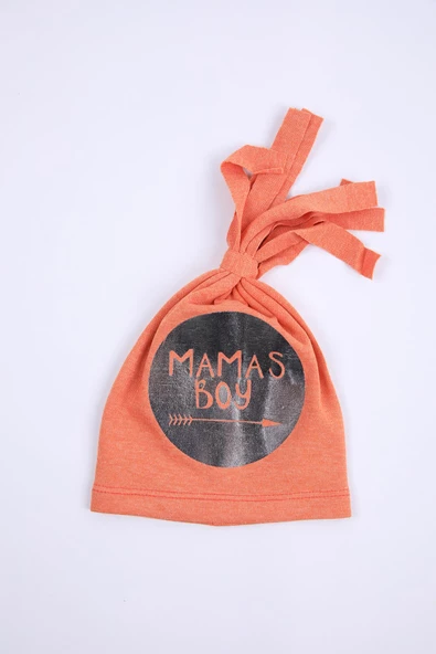 Babyhola Kız Erkek Bebek Bere Şapka Mama's Boy Yazılı 0-2 yaş Hediyelik 1204 - Resim 6