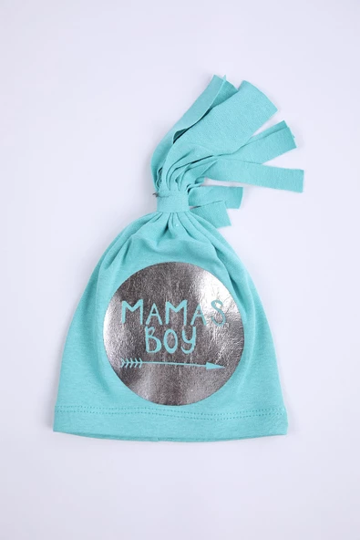 Babyhola Kız Erkek Bebek Bere Şapka Mama's Boy Yazılı 0-2 yaş Hediyelik 1204 - Resim 8