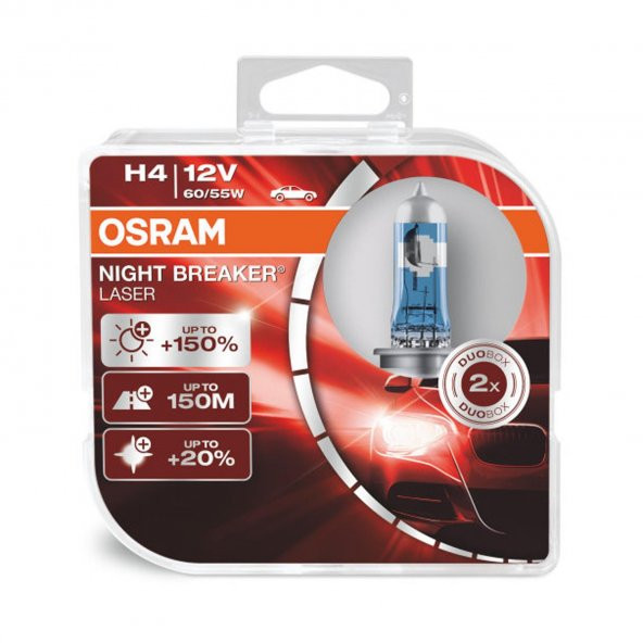 Osram Night Breaker Laser H4 Ampul 64193NL - 150 Daha Fazla Işık