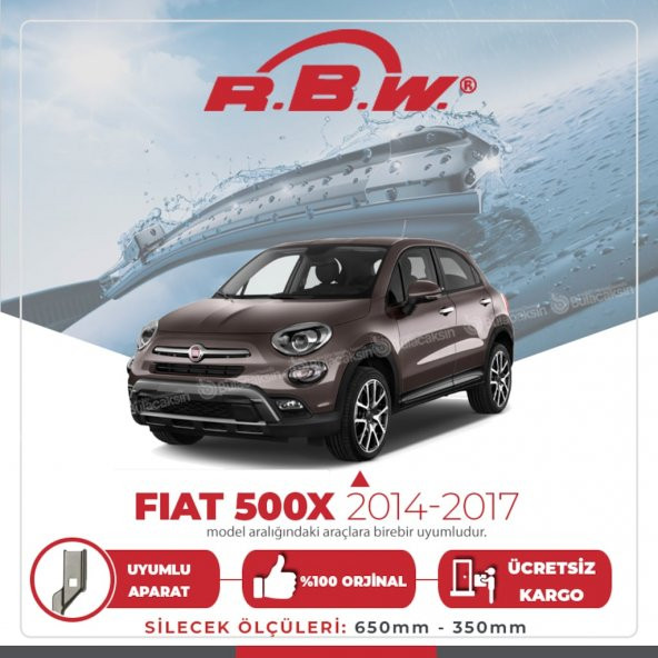 RBW Muz Silecek Takımı RBW Fiat 500X 2014-2017 ile uyumlu