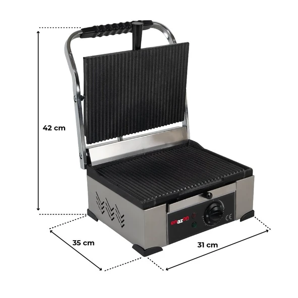 Enazon Organik Demir Döküm (Kaplamasız) Tost Makinası 1550 Watt - Resim 6