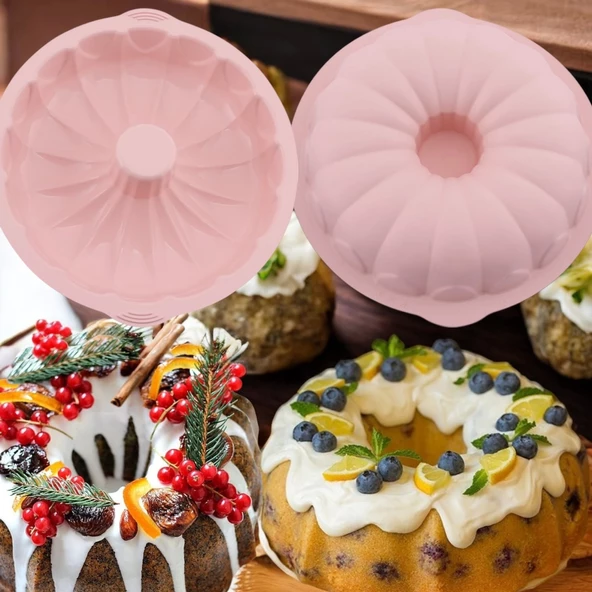 Silikon Klasik Büyük Kek Kalıbı 30 Cm - 2