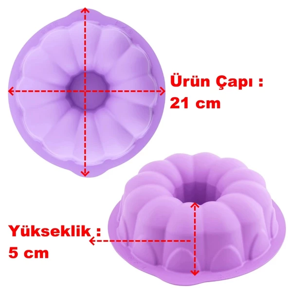 Silikon Klasik Kek Kalıbı 25 cm - 5