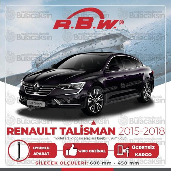 Renault Talisman Muz Silecek Takımı (2015-2018) RBW