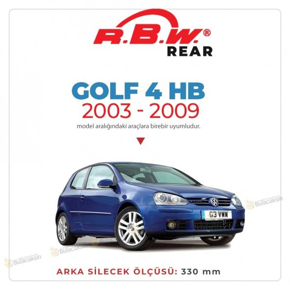 RBW Volkswagen Golf 5 Kasa HB 2003-2009 Arka Silecek