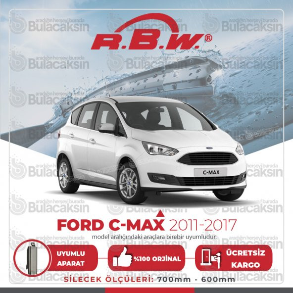 RBW Muz Silecek Takımı Ford C-Max 2011 - 2017 ile uyumlu