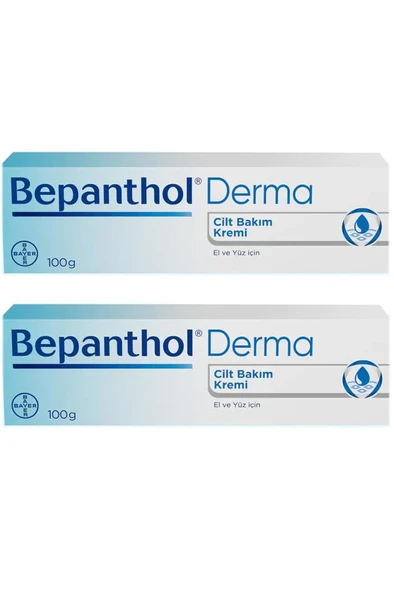 Bepanthol Derma Cilt Bakım Kremi El ve Yüz İçin 100 Gr-2 ADET-SKT:03/2026