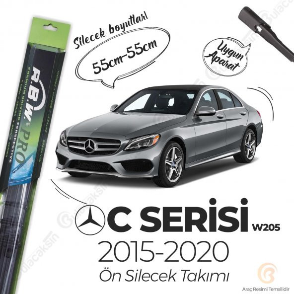 RBW PRO Muz Silecek Takımı Mercedes C Serisi W205 2015-2019 ile uyumlu - 1