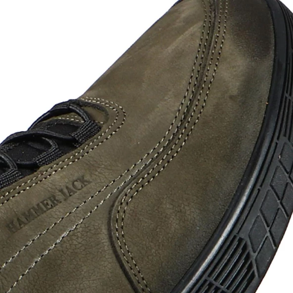 Hammer Jack 102 21405-M Torje Lazne Haki Deri Erkek Casual Ayakkabı - Resim 6