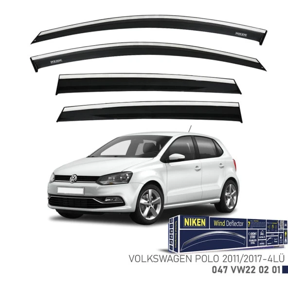 Niken Kromlu Cam Rüzgarlığı Volkswagen Polo 2011-2017 ile uyumlu