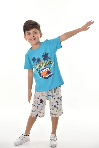 Florida Şortlu Erkek Çocuk Takım MNK0494 - 2