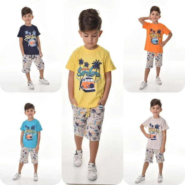 Florida Şortlu Erkek Çocuk Takım MNK0494 - 5