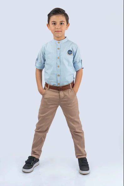 Hakim Yaka Erkek Çocuk Takım MNK0489 - Resim 7