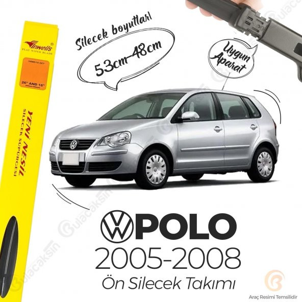 Volkswagen Polo Muz Silecek Takımı (2005-2008) İnwells