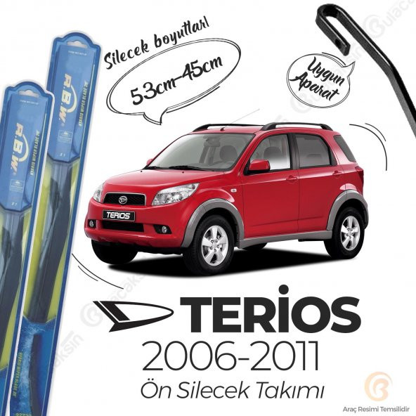 RBW Hybrid Ön Silecek Takımı Daihatsu Terios 2006-2012 ile uyumlu