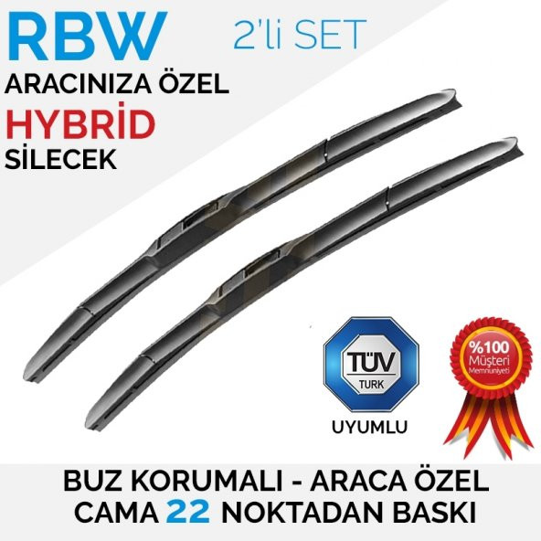 RBW Hybrid Ön Silecek Takımı Volvo S70 1997-2000 ile uyumlu