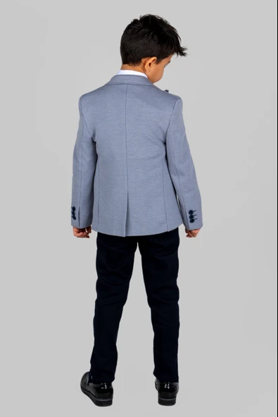 Mendil Damatlık Ceketli Yelekli Erkek Çocuk Takım MNK0487 - 2