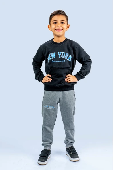 Newyork Baskılı Eşofman Takım MNKDM1001-NY - Resim 5