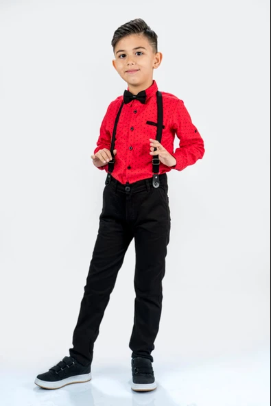 Baskılı Oxford Erkek Çocuk Takım MNK0479 - 8