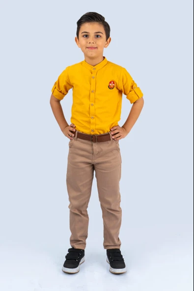 Hakim Yaka Erkek Çocuk Takım MNK0489 ürün görseli 1