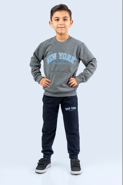 Newyork Baskılı Eşofman Takım MNKDM1001-NY - Resim 2