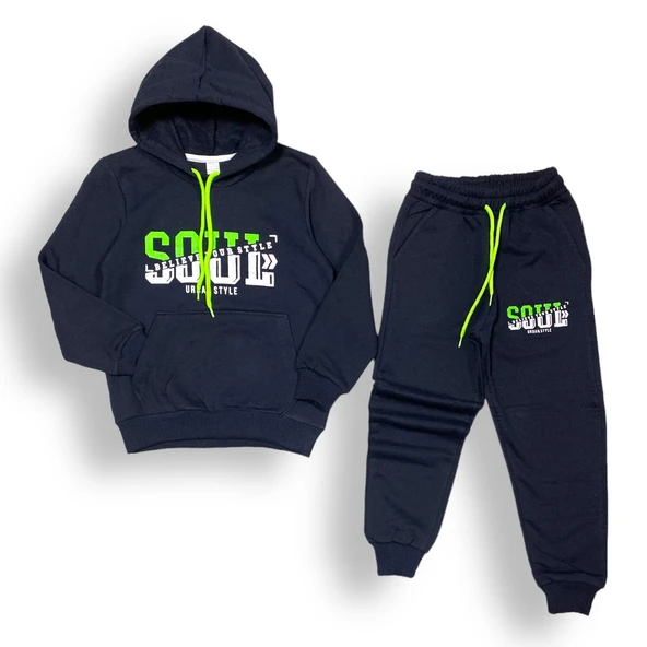 Neon Baskılı Şardonlu İkiiplik Eşofman Takım MNK0458 - Resim 13