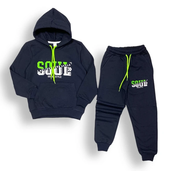 Neon Baskılı Şardonlu İkiiplik Eşofman Takım MNK0458 - Resim 10