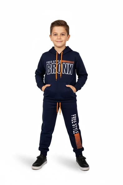 Bronx Şardonlu İkiiplik Eşofman Takım MNK0459 - Resim 12