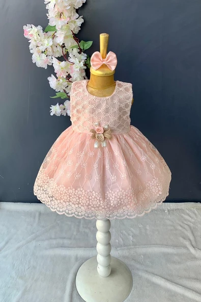 Dantelli Kız Bebek Elbise PNPN152 - 7