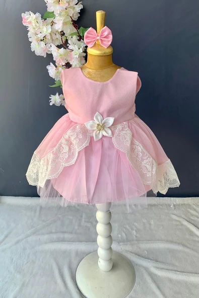 Fistolu Tütülü Kız Bebek Elbise PNPN160 - 6