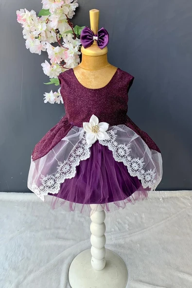 Fistolu Tütülü Kız Bebek Elbise PNPN160 - 5