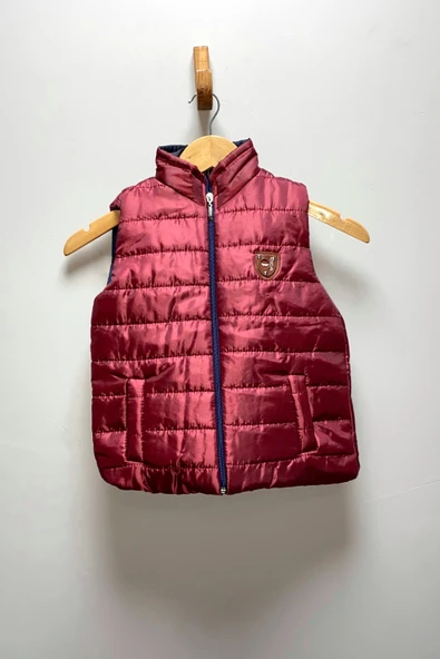 Erkek Çocuk Flato Cepli İçi Elyaflı Şişme Yelek MNK0409 ürün görseli 1