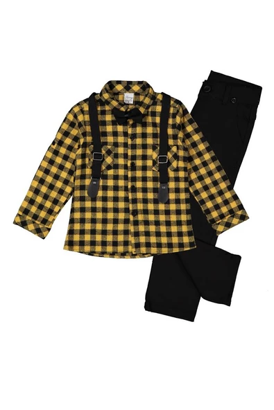 Oduncu Gömlekli Pantolonlu Erkek Çocuk Takım MNK0414 - Resim 5