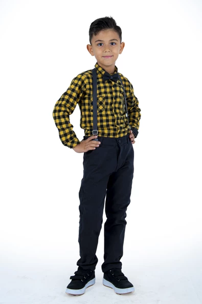 Oduncu Gömlekli Pantolonlu Erkek Çocuk Takım MNK0414 - Resim 8