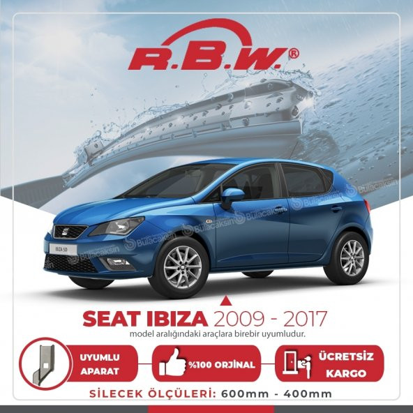 RBW Seat Ibiza 5 2009 - 2016 Ön Muz Silecek Takımı